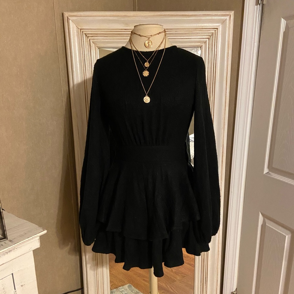NWT Open-back Sweater Romper